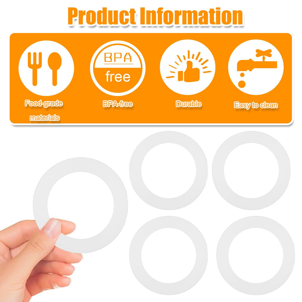 White silicone gasket rings for baby bottle warmer maintenance