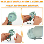 Detailed view of heat resistant silicone seal for travel bottle warmer