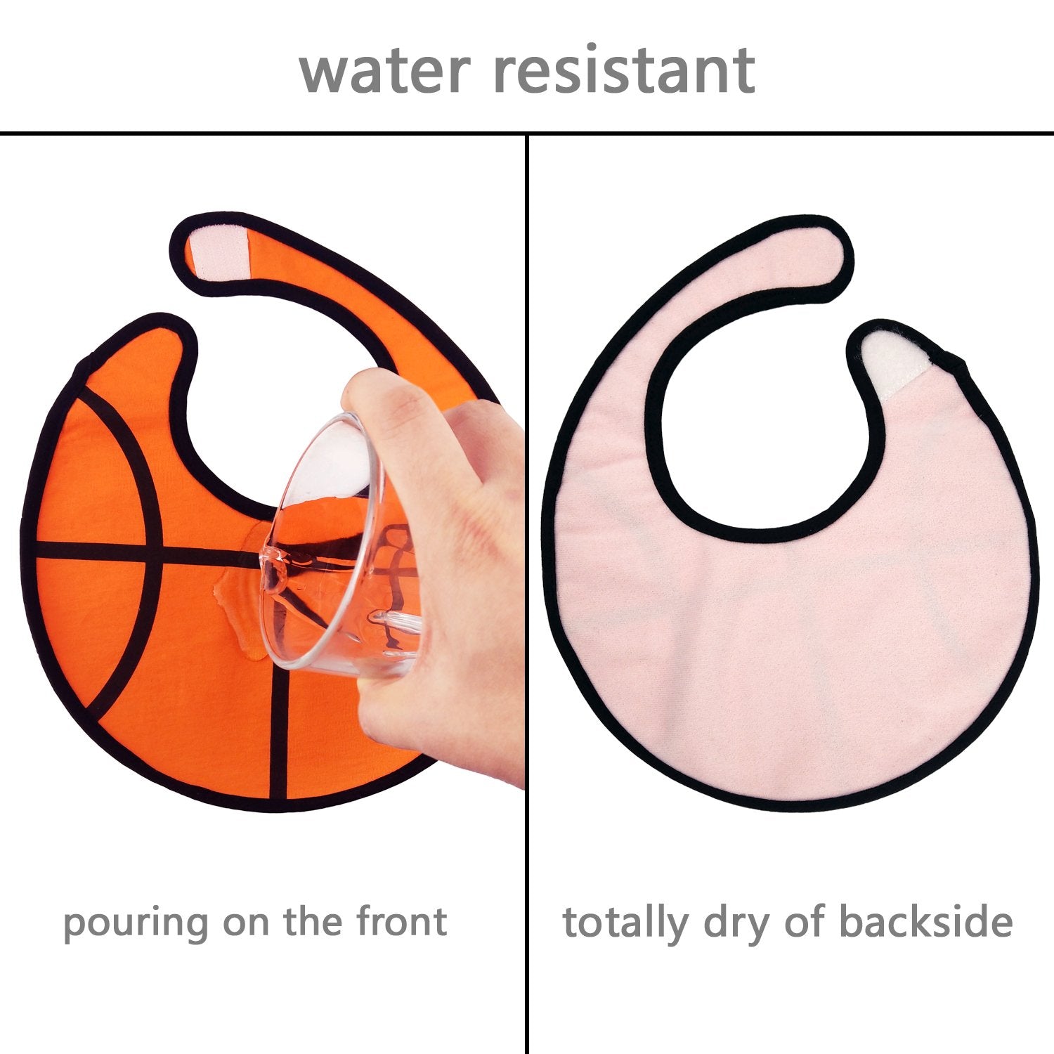 Close up of absorbent cotton baby bib fabric
