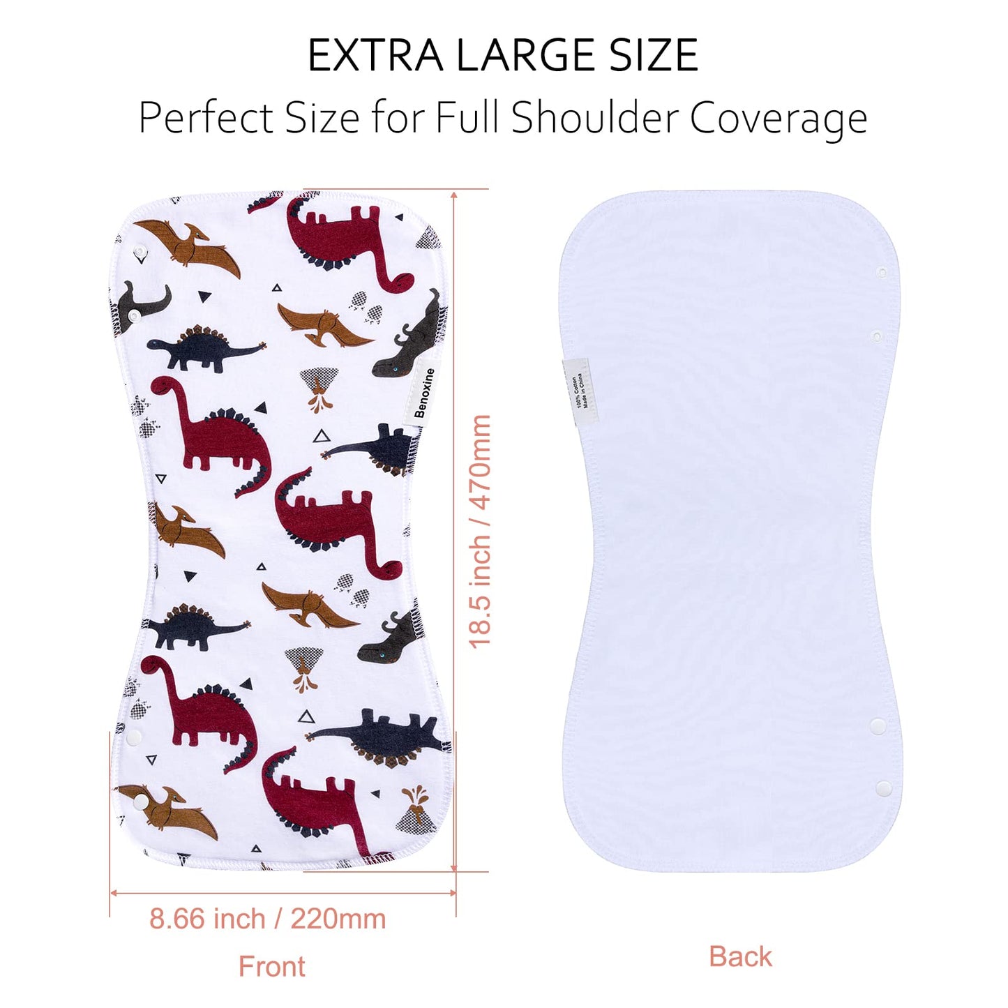 Detailed view of 3 layer cotton fabric for baby burp cloths