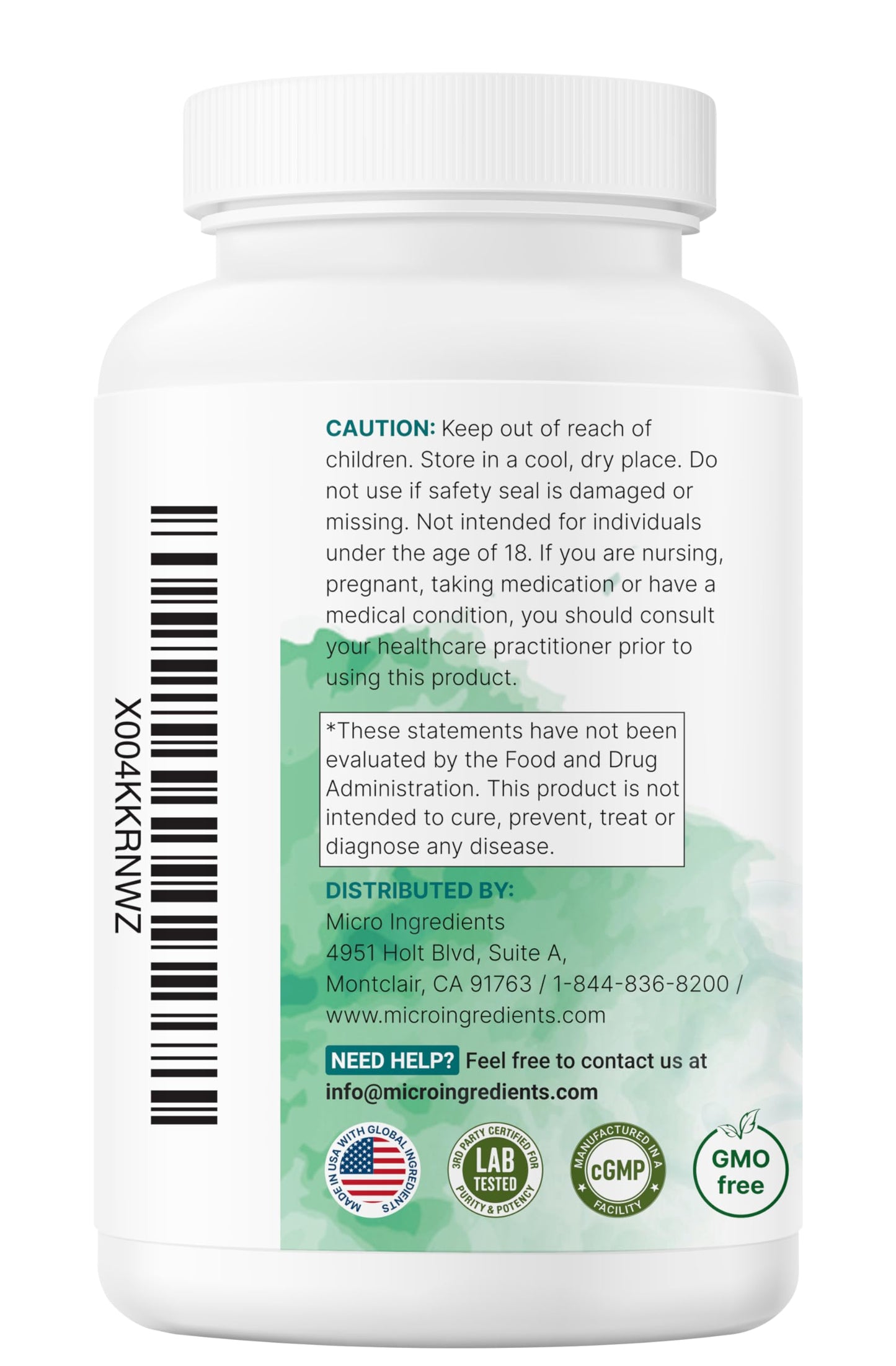 Micro Ingredients premium gut health formula for men and women packaging