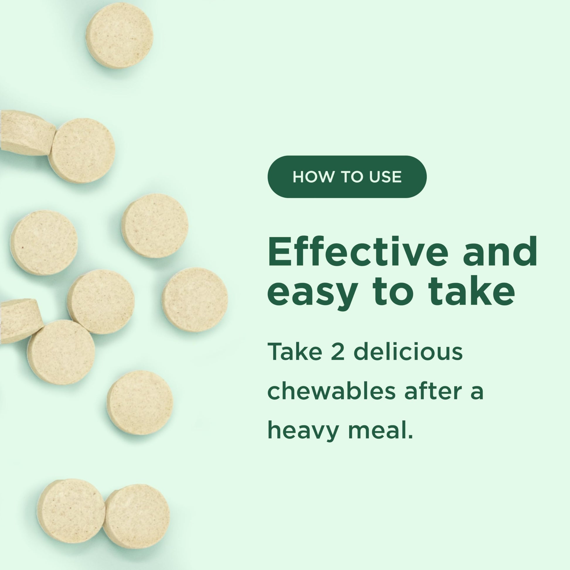 Yuve digestive enzymes complex tropical flavor chewable tablets for gas and bloating relief