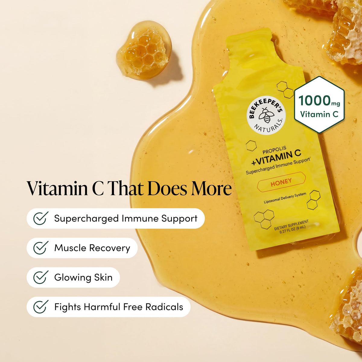 Beekeeper's Naturals immune support supplement box packaging