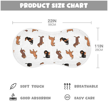 WellDay baby burp cloth showing waterproof TPU layer detail
