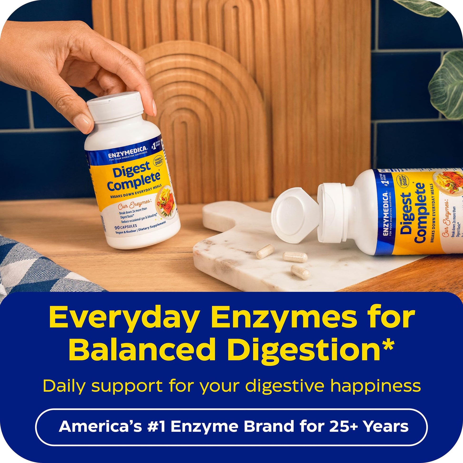 Enzymedica Thera-blend daily enzyme supplement nutritional facts label