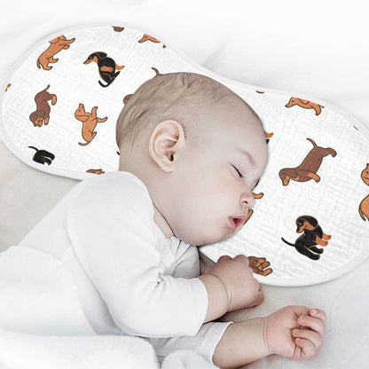 Parent using WellDay burp cloth for infant feeding