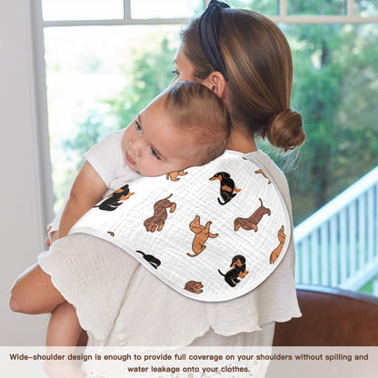 WellDay baby burp cloth folded for storage with hanging loop