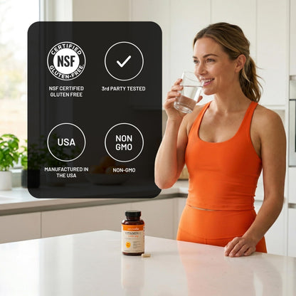 NatureWise daily immune and skin health supplement with authentic seals highlighted