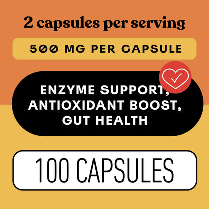 Premium glass bottle packaging of Complete Natural Products organic digestive capsules