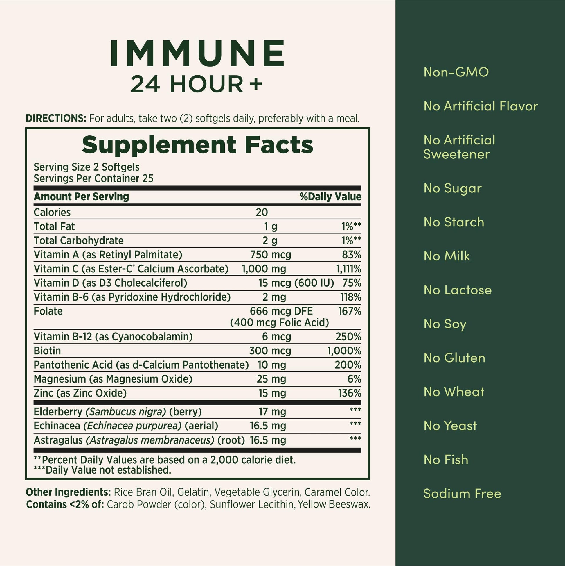 Nature's Bounty Gold Series dietary supplement bottle standing upright with clear allergen warnings.