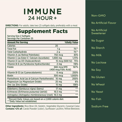 Nature's Bounty Gold Series dietary supplement bottle standing upright with clear allergen warnings.