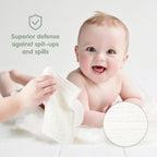 Arnzion baby burp cloths in blue grey and green colors