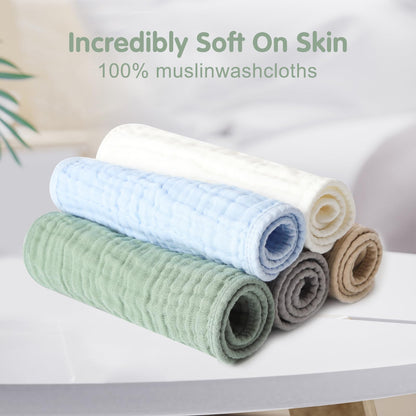 Parent using large 20 by 10 inch muslin burp cloth