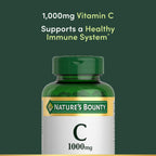 Natures Bounty 100 count vitamin caplets container side angle
