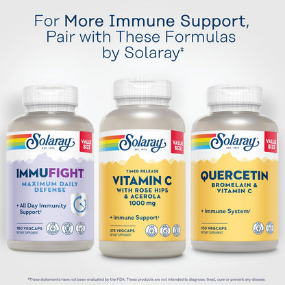 Solaray non GMO Vitamin C formula showing bioflavonoid ingredients list