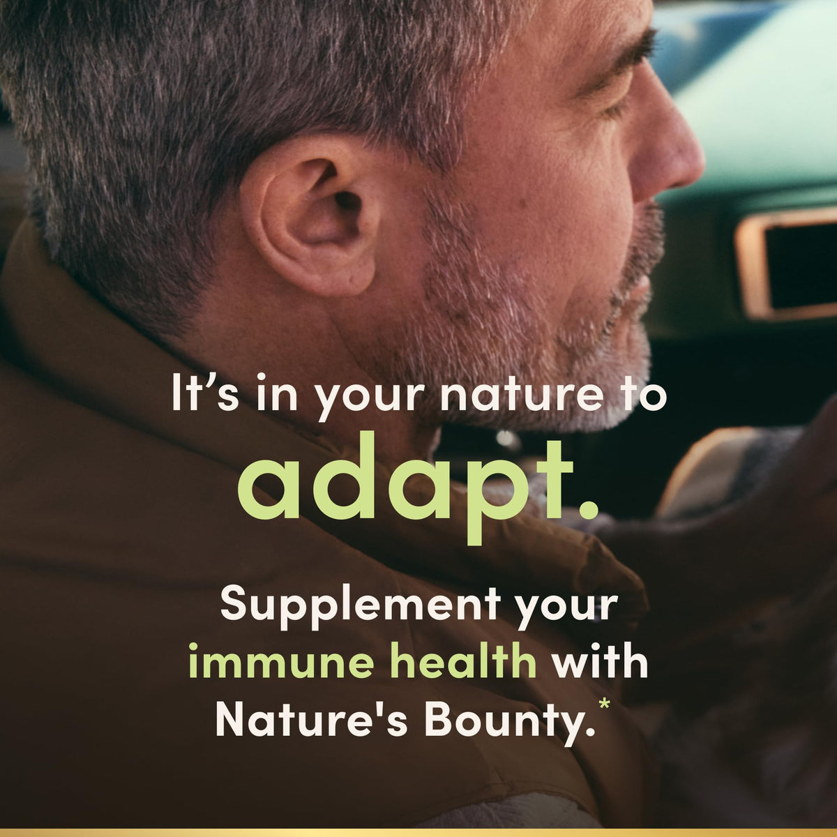 Natures Bounty immune support vitamin C bottle close up