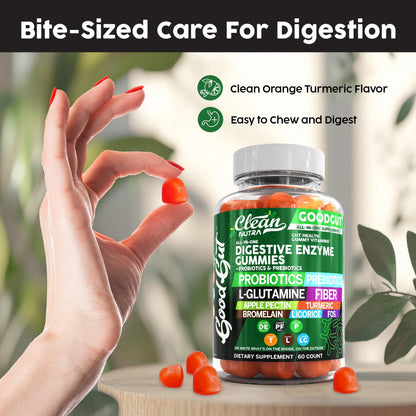 Authentic USA imported Clean Nutraceuticals digestive enzymes vegan chewable vitamins side view