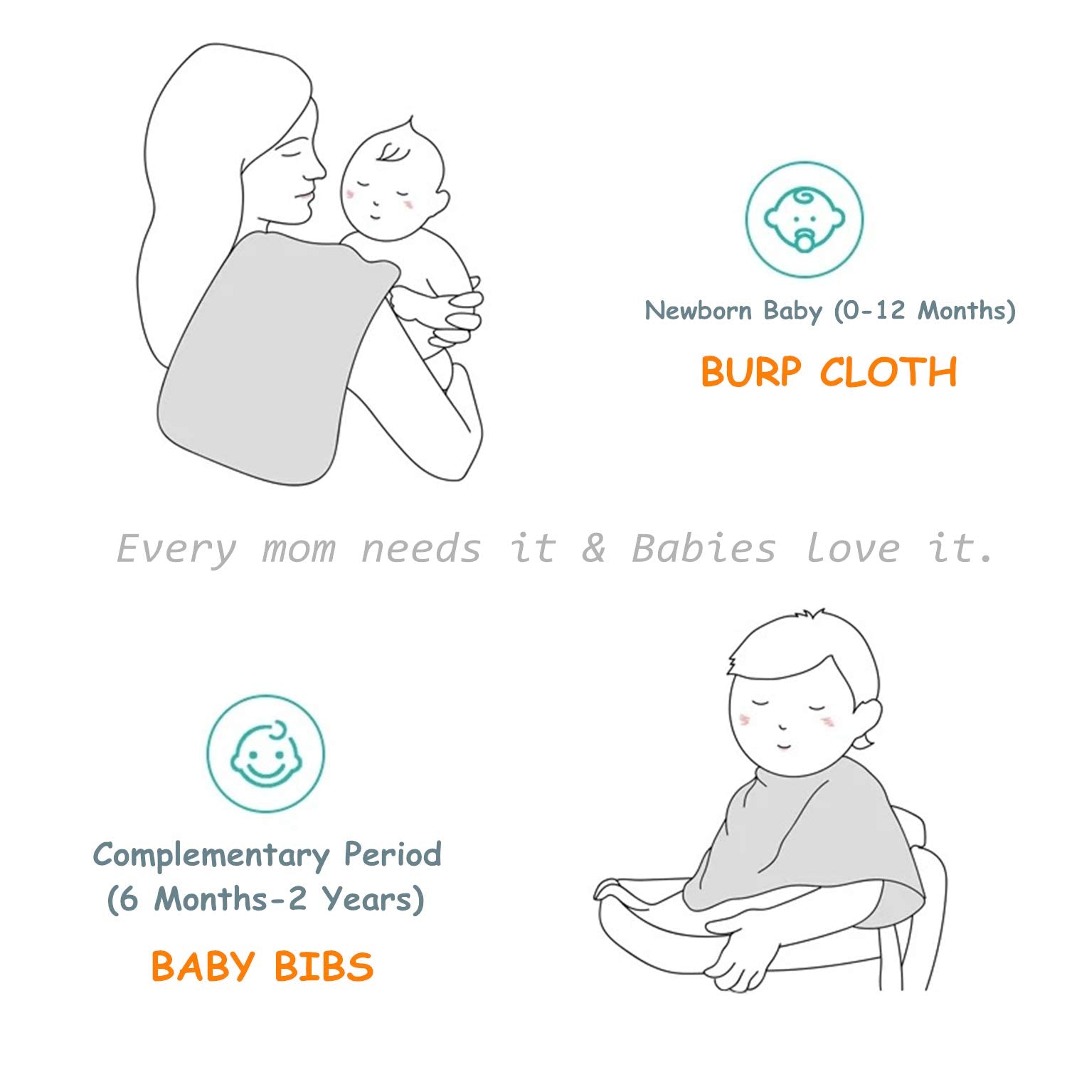 High quality cotton muslin fabric detail for baby hygiene