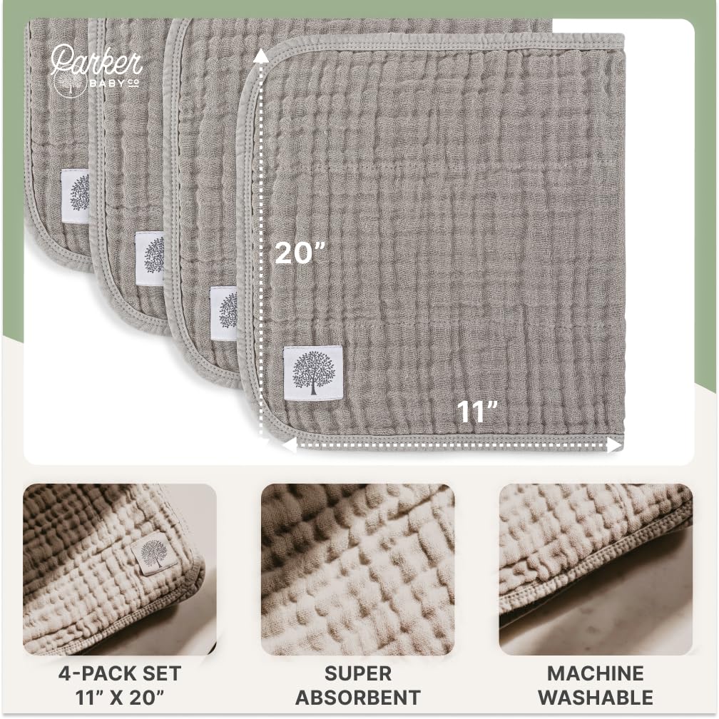 Detailed view of the six-layer absorbent muslin fabric construction