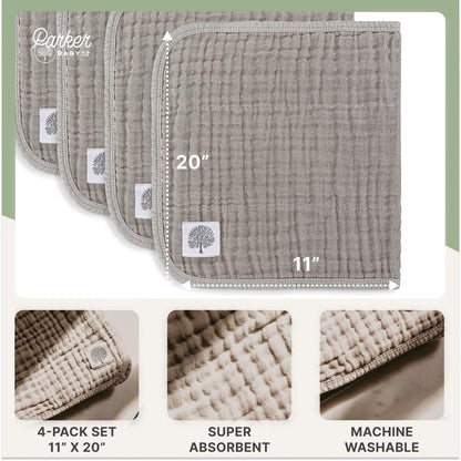 Detailed view of the six-layer absorbent muslin fabric construction