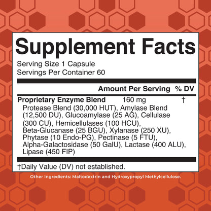 MaryRuth Organics Gluten Relief supplement packaging showing clean label project certification.