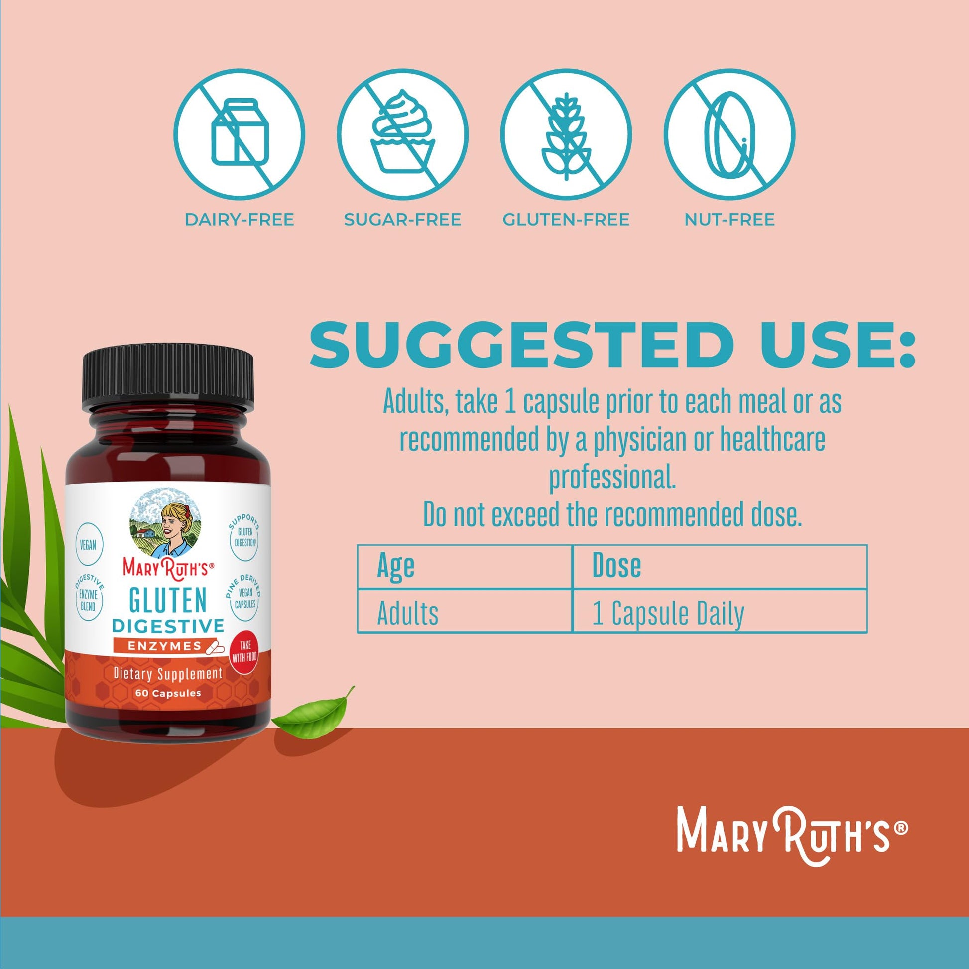 Vegan pine based capsules from MaryRuth Organics for bloating relief.
