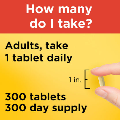 Close up view of the adult antioxidant tablet showcasing size and texture details.