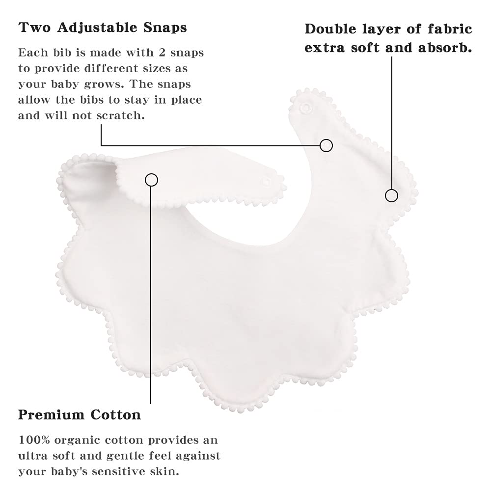 Jangannsa baby bib showing adjustable snap closure