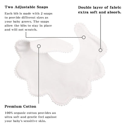 Jangannsa baby bib showing adjustable snap closure
