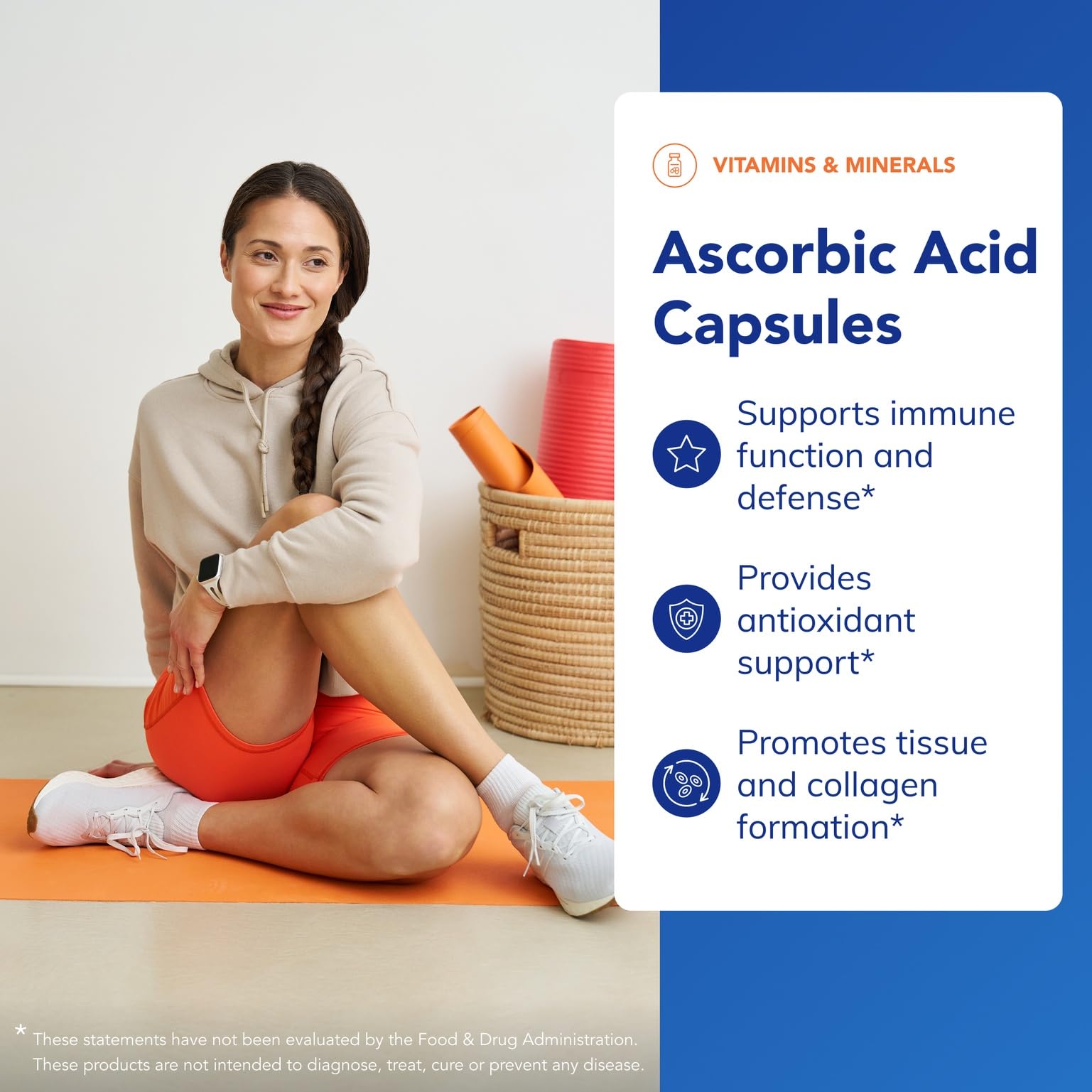 Hypoallergenic ascorbic acid 1000 mg capsules pure formulations dietary supplement facts
