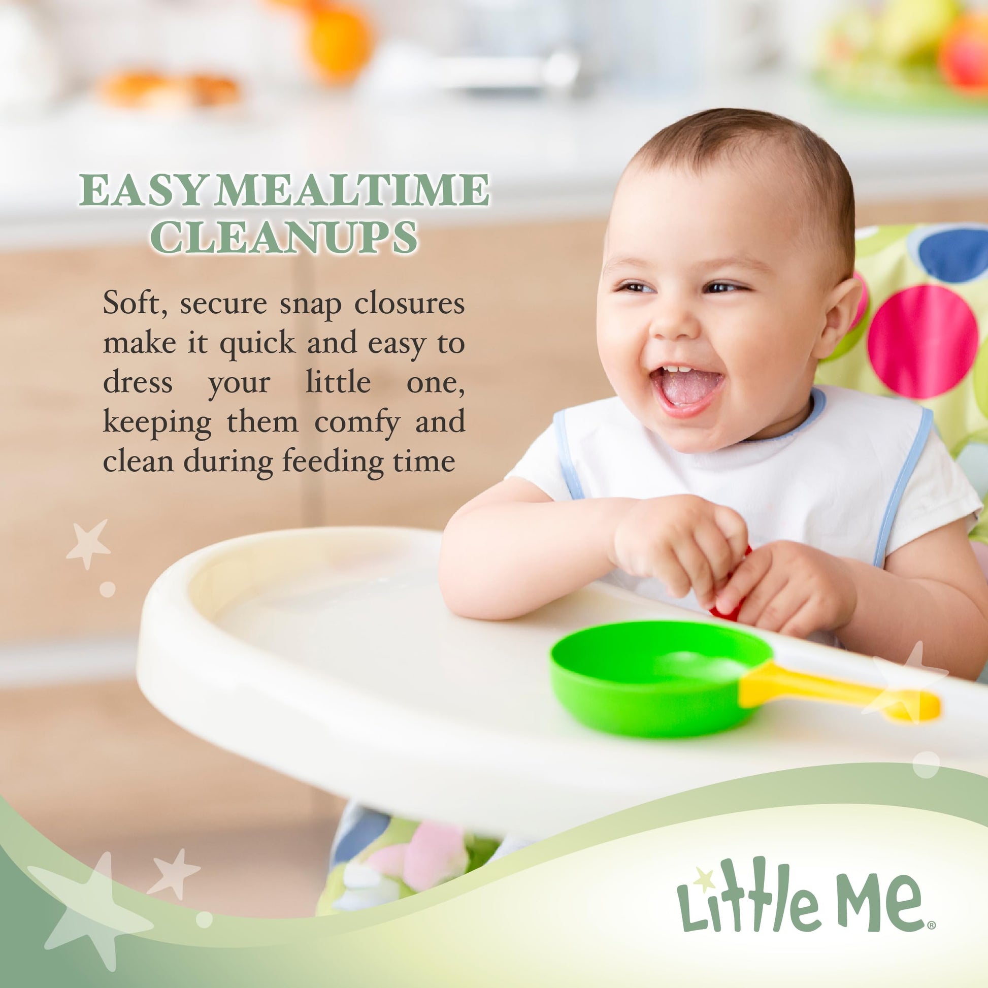 Soft cotton baby bibs with Velcro closures and matching burp cloth