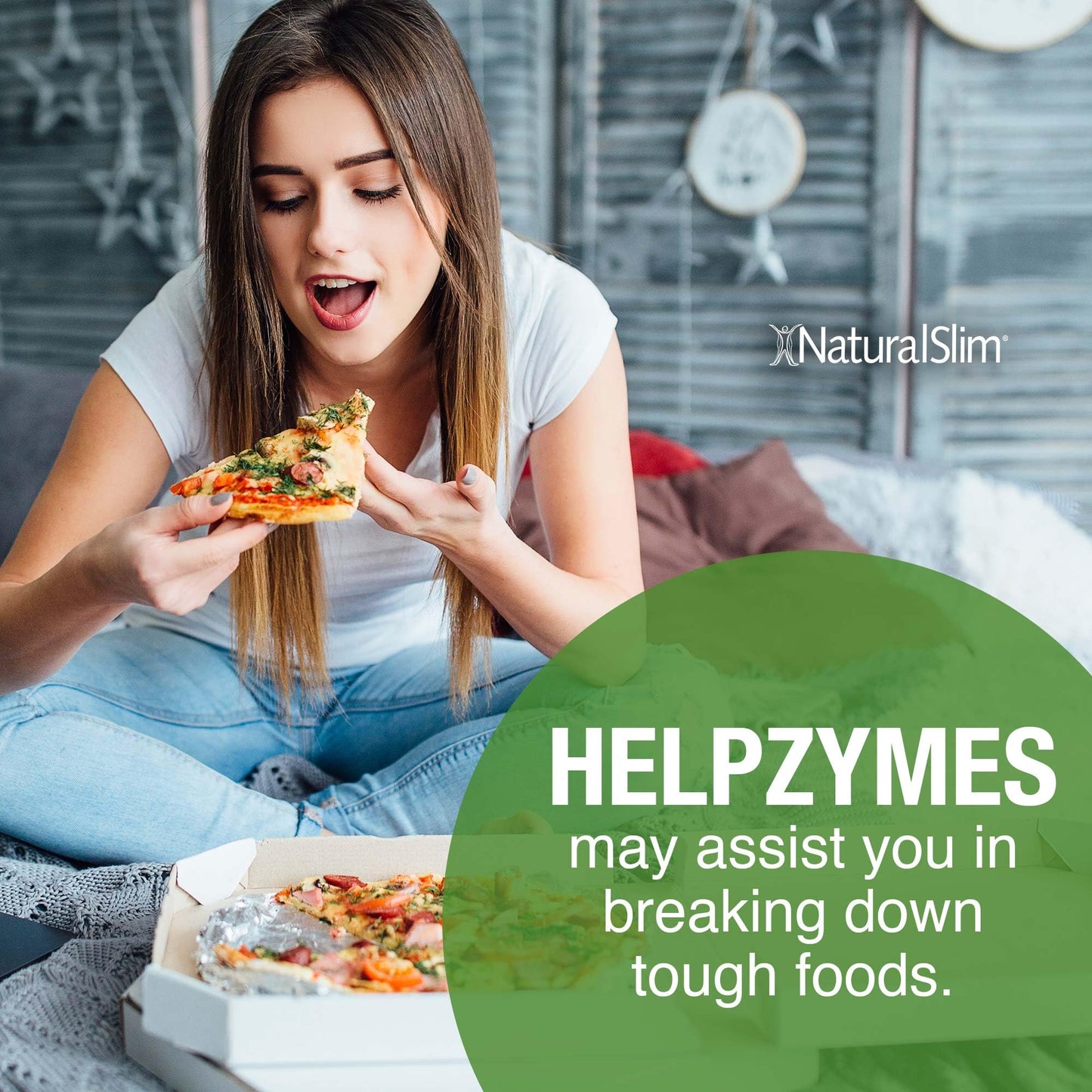 NaturalSlim Helpzymes advanced enzyme complex container for metabolism support