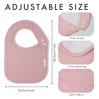 Egmao Baby muslin bib set for newborn boys and girls