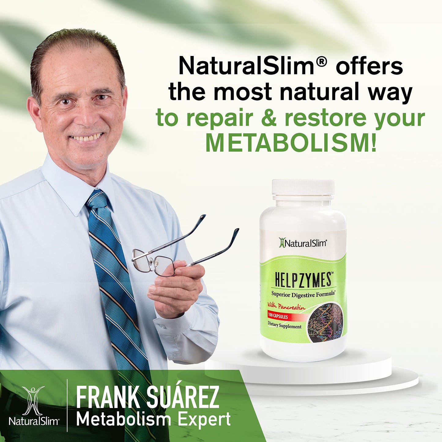 NaturalSlim premium digestive enzymes with betaine hydrochloride and bromelain