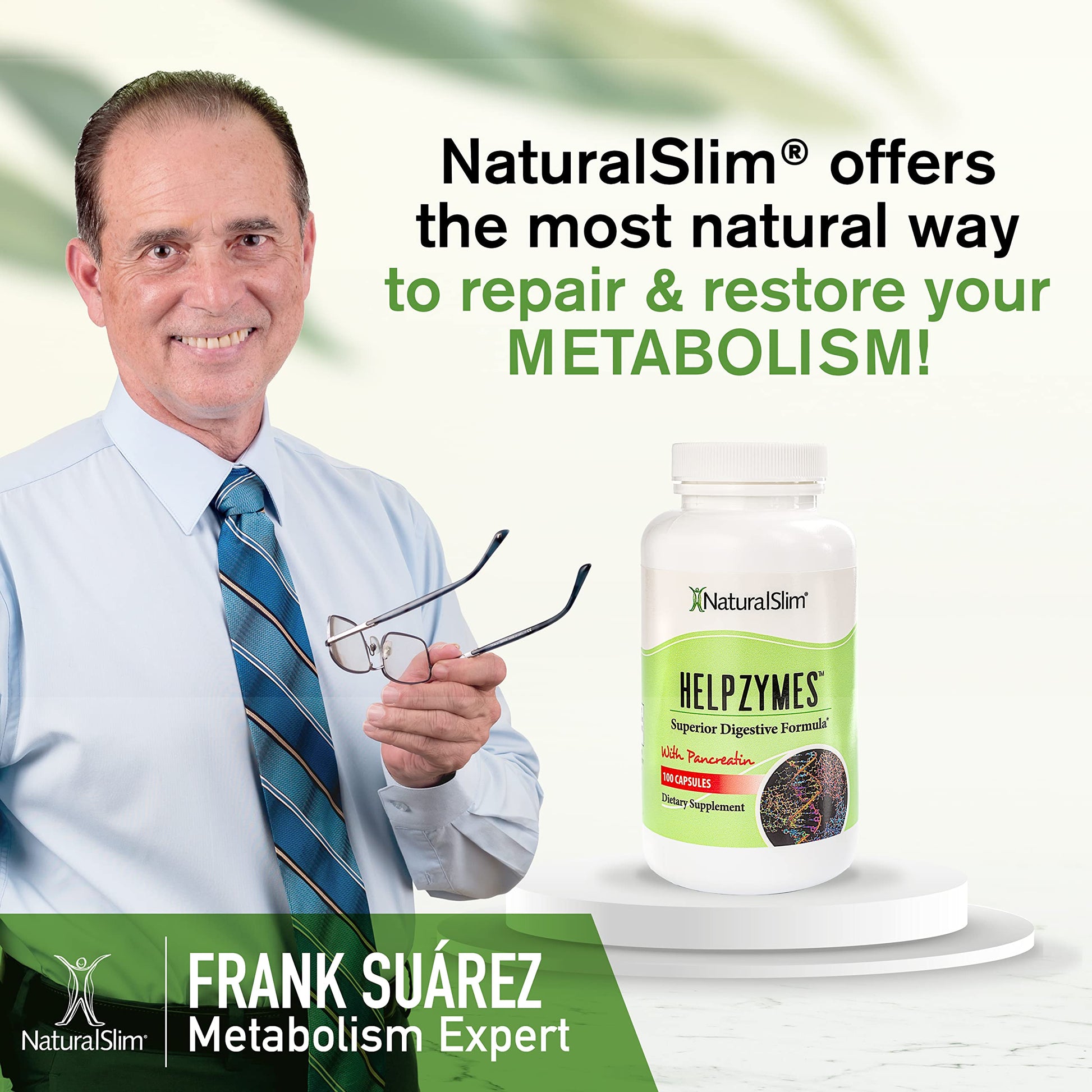 NaturalSlim premium digestive enzymes with betaine hydrochloride and bromelain