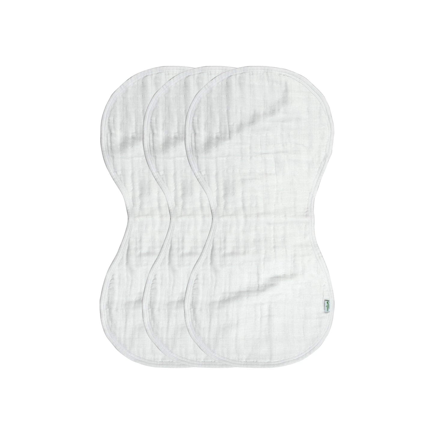 Parent using Green Sprouts burp cloth over shoulder
