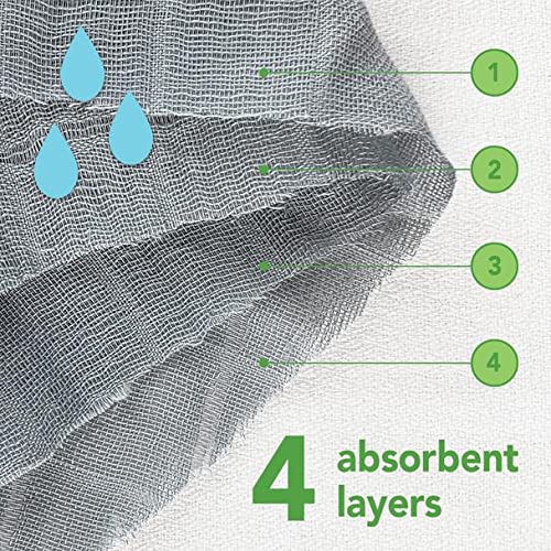 Green Sprouts organic cotton burp cloths folded neatly