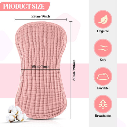 Large 20 by 10 inch cotton burp cloths for baby