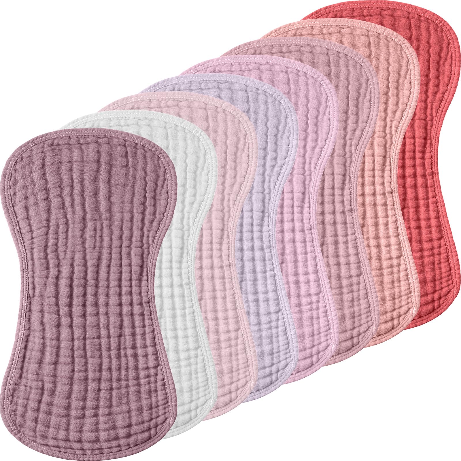 Highly absorbent muslin washcloths in varied colors