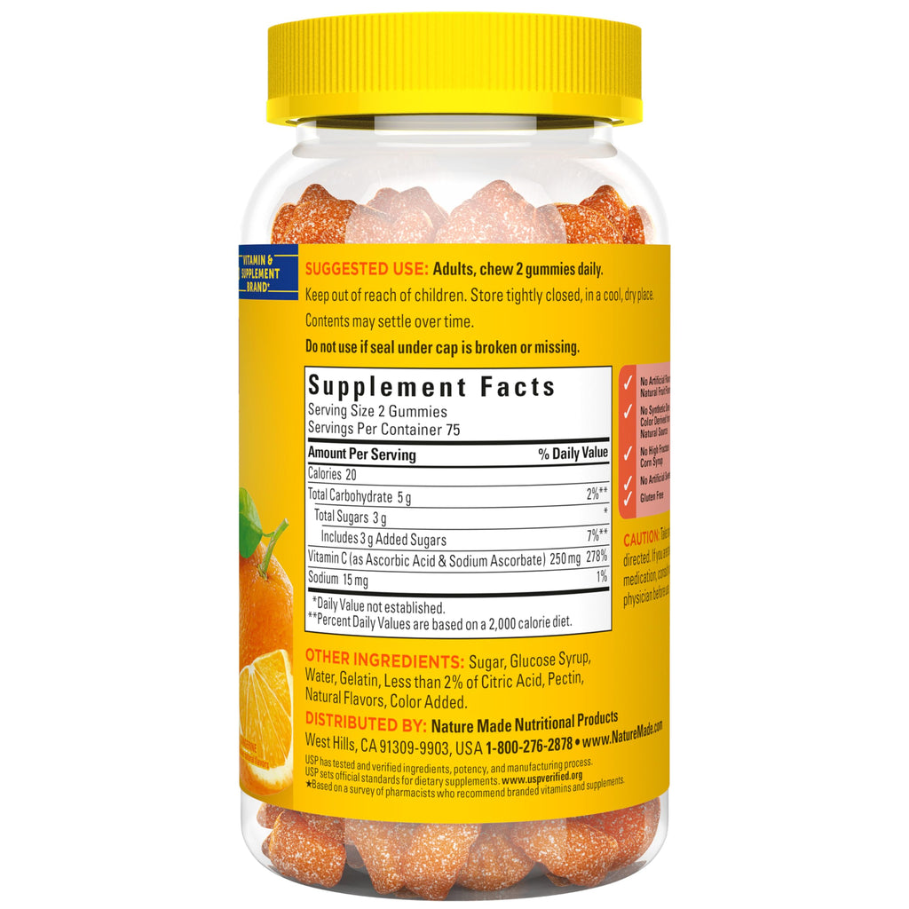 Nature Made vitamin C gummies full product set display