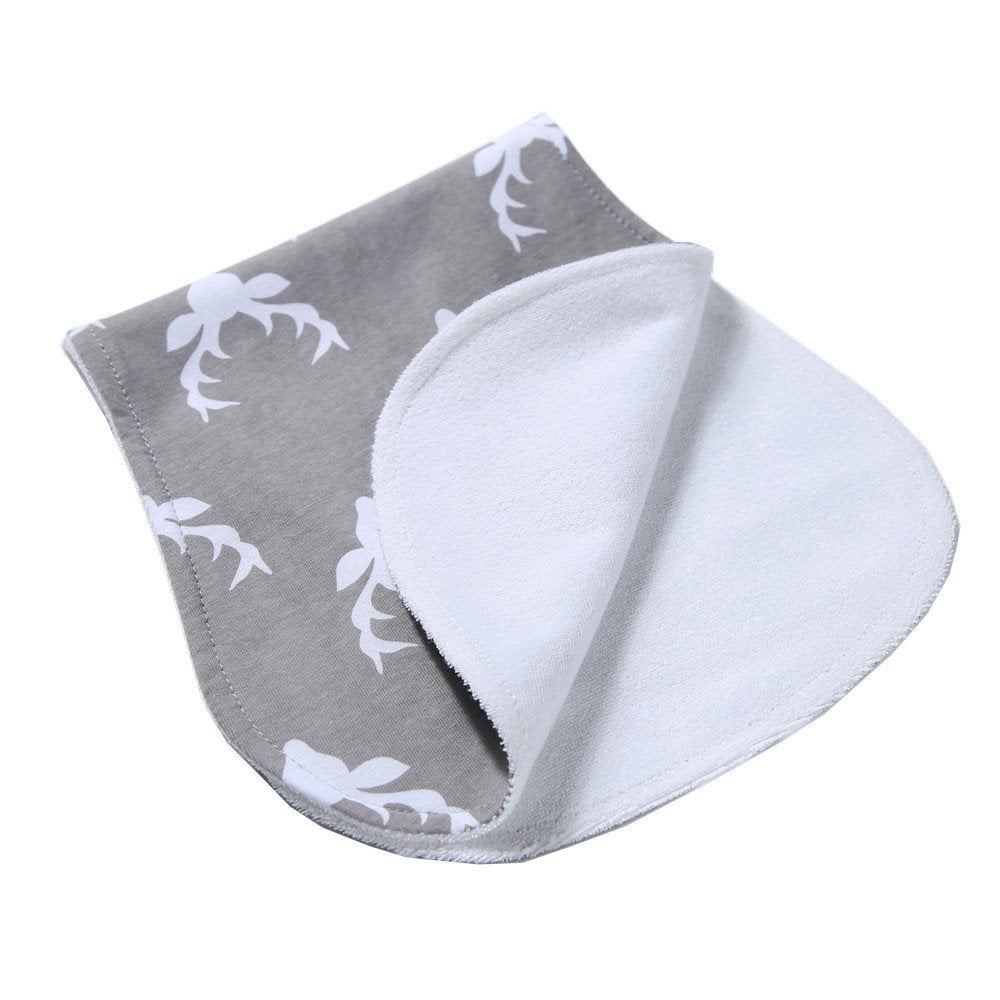 Close up of soft absorbent cotton fabric on Arnzion burp cloth