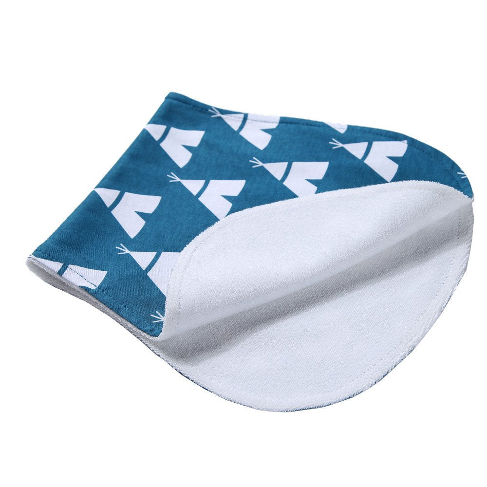 Four pack Arnzion baby burp cloths in assorted prints