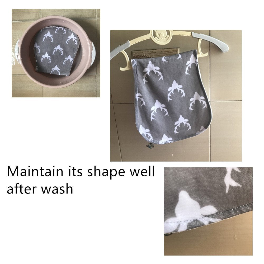 Parent using ergonomic Arnzion burp cloth for baby