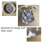 Parent using ergonomic Arnzion burp cloth for baby