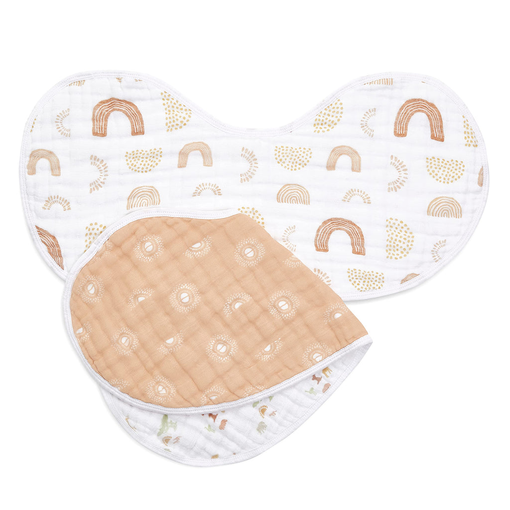 Back view showing snap closure of Aden + Anais burpy bib