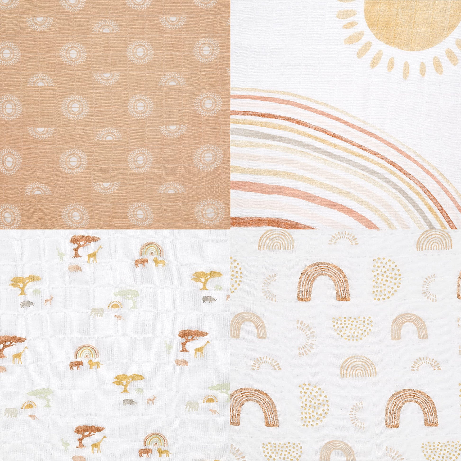 Close up of 4 layer cotton muslin texture