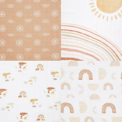Close up of 4 layer cotton muslin texture
