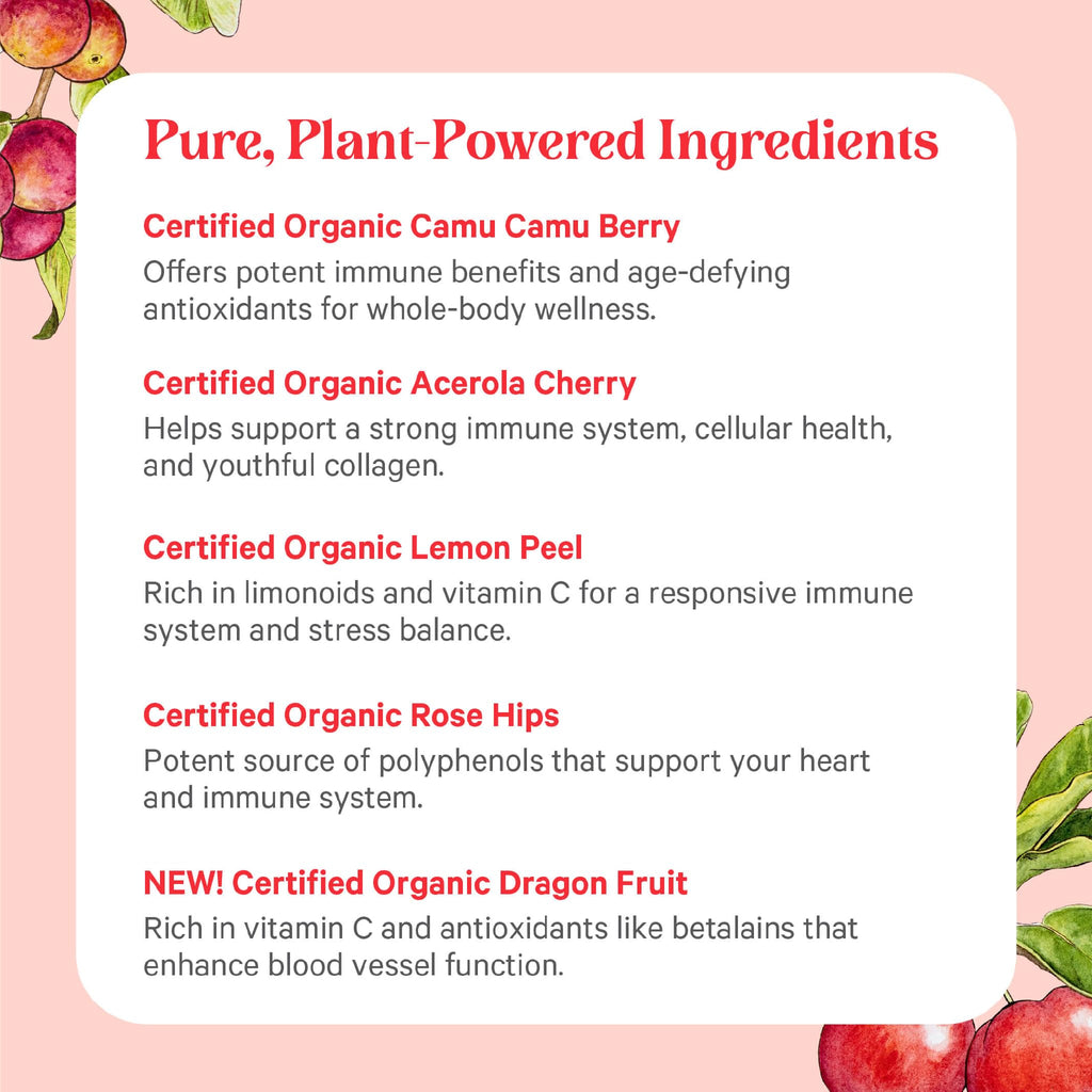 Pure Synergy Pure Radiance C certified organic and non-gmo verification seals