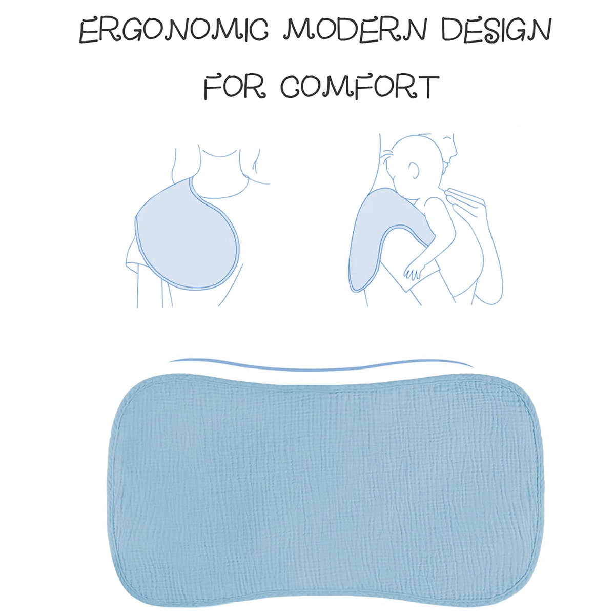 Six pack Konssy cotton muslin cloths for newborns