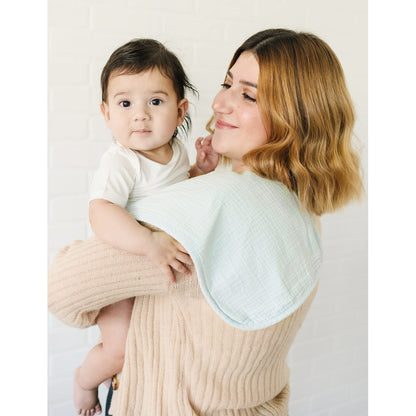 Neutral color baby burp cloths for boys and girls